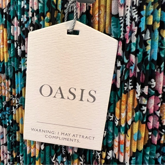 Oasis NWT Womens Size 4 Vibrant Tiered Pleated Floral & Flirty Mini Skirt - Picture 2 of 14